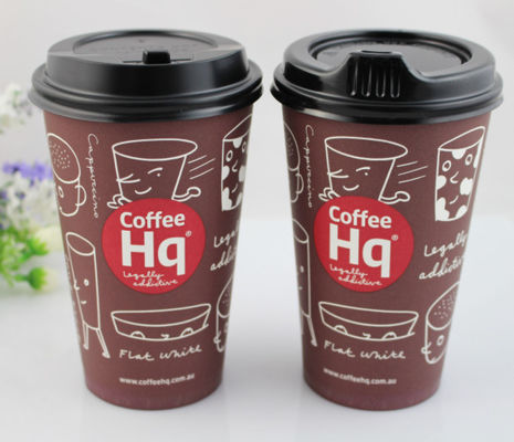 China 80mm / 90mm Black Coffee Spout Paper Cup Lids For Matching Paper Cups supplier