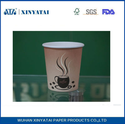 China Single Wall Disposable Hot Drink Paper Cups , Printing Customised Paper Cups supplier