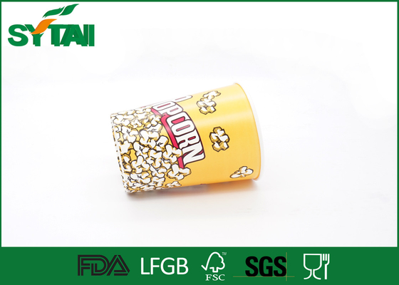 China Large Capability Disposable Paper Popcorn Containers With Flexo / Offset  Printing supplier