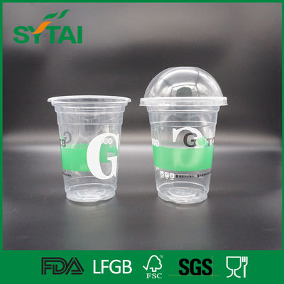 China Many Size Custom Disposable Plastic Cups , Clear Plastic Container With Lid supplier