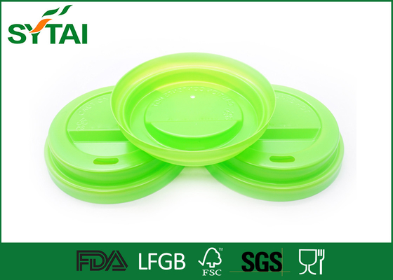 Customized Plastic Coffee Lids For Tea / Beveage Paper Cup , Party Cup Lids FSC LFGB Approval